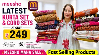 😍*Huge* Meesho Summer/Cotton Kurti & Kurta Set,Cord Set Haul Starting 249 😍Meesho Kurti Haul #meesho