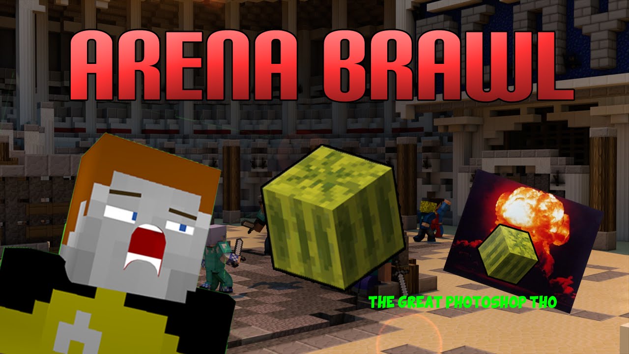 Minecraft ARENA BRAWL Gameplay - MELON DESTRUCTION