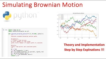 Simulating Brownian motion and drifted version with Python, step by step explanations