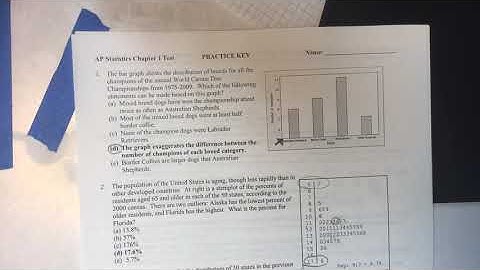 Chapter 1 practice test video AP stats