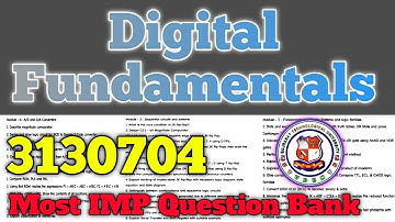 3130704-Digital Fundamentals Most IMP Question Bank #gtu #exampaper #engineering #pyq #material #imp