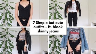 7 ways to style black skinny jeans