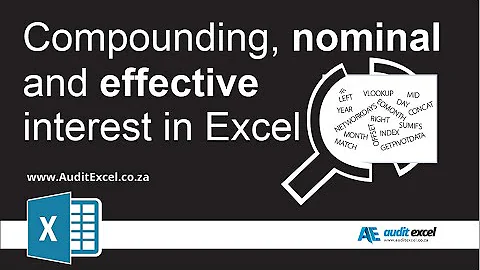 Debt Nominal and Effective Rates. Compound interest & Excel functions