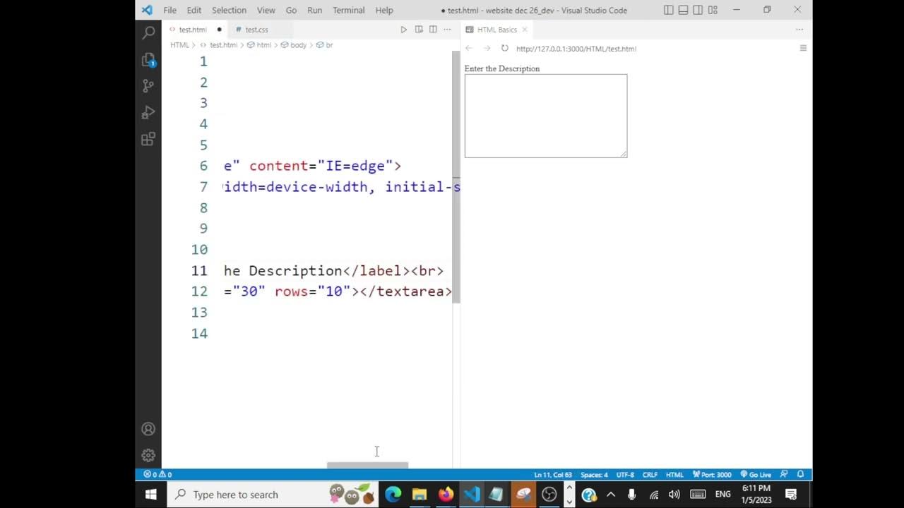 HTML - textarea & file input type - Demo. - YouTube