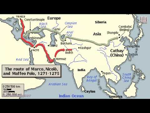 TRAVELS OF MARCO POLO ANIMATED DEMONSTRATION ON A MAP