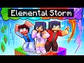 Trapped by an ELEMENTAL STORM in Minecraft!