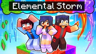 Trapped by an ELEMENTAL STORM in Minecraft!