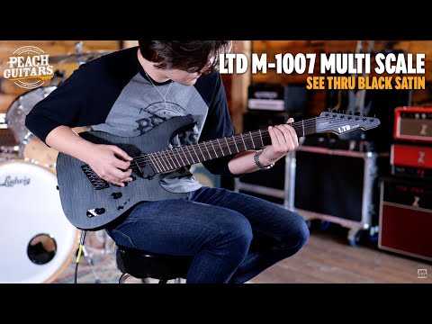 ギター M-1007 MULTI-SCALE See Thru Black Satin M-1007 MULTI-SCALE - The ESP Guitar Company