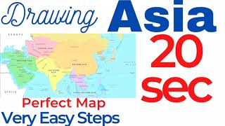 How To Draw Asia | How To Draw Asia Map |  Drawing Asia | Drawing Asia Map | Draw Asia Map In Just |