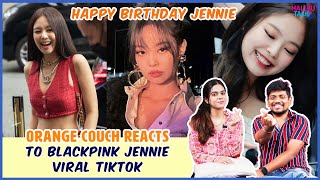 ORANGE COUCH REACTS TO BLACKPINK JENNIE VIRAL TIKTOKS 😍 | Kim Jennie TikTok Edits | HallyuTalk