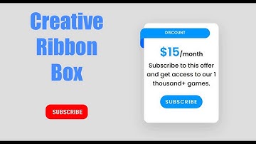 Make Creative Ribbon Box In HTML5 & CSS3 | Ribbon Box With CSS | HTML & CSS Tutorial