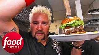 Guy Tries "OUT OF BOUND" Burgers In South Carolina! | Diners, Drive-Ins & Dives