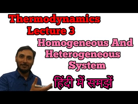 Homogeneous and heterogeneous System in thermodynamics (हिंदी )