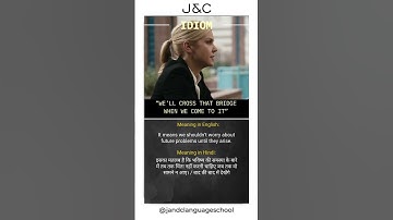 Idiom of the Day!👉 “We’ll cross that bridge when we come to it.”