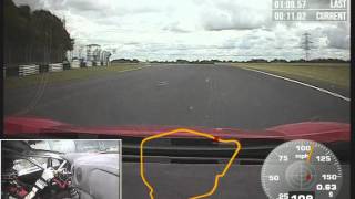 Nigel breaks Ferrari lap record at Castle Combe while driver coaching using Video VBOX