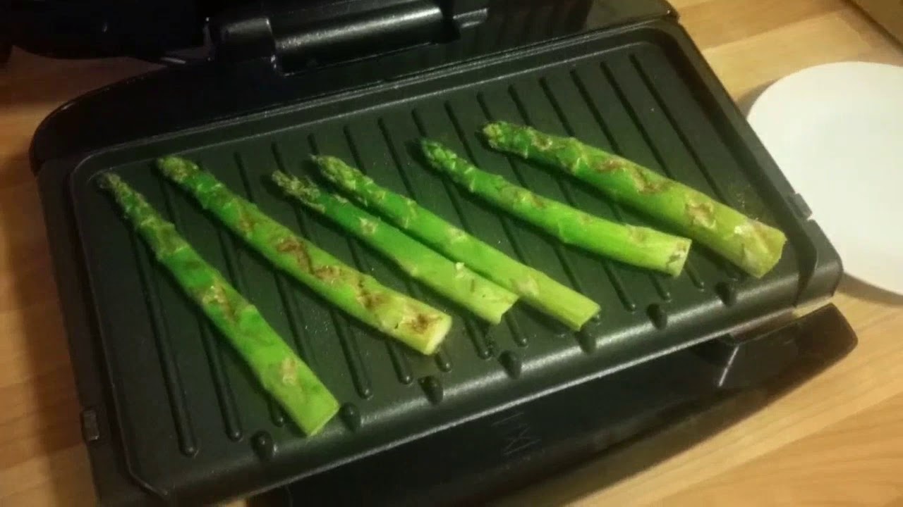 Cooking Asparagus In George Foreman Grill 24330 George Foreman Grill Youtube