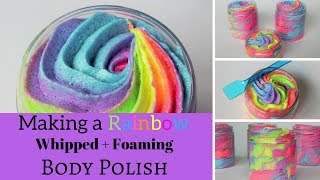 How to Make Neon Foaming Body Polish/Rainbow Sugar Scrub/White Buoy Soaps