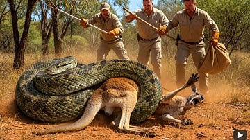 "Wildlife Rescue: Kangaroo Saved from Deadly Python Grip!" Ai Rescue Story 