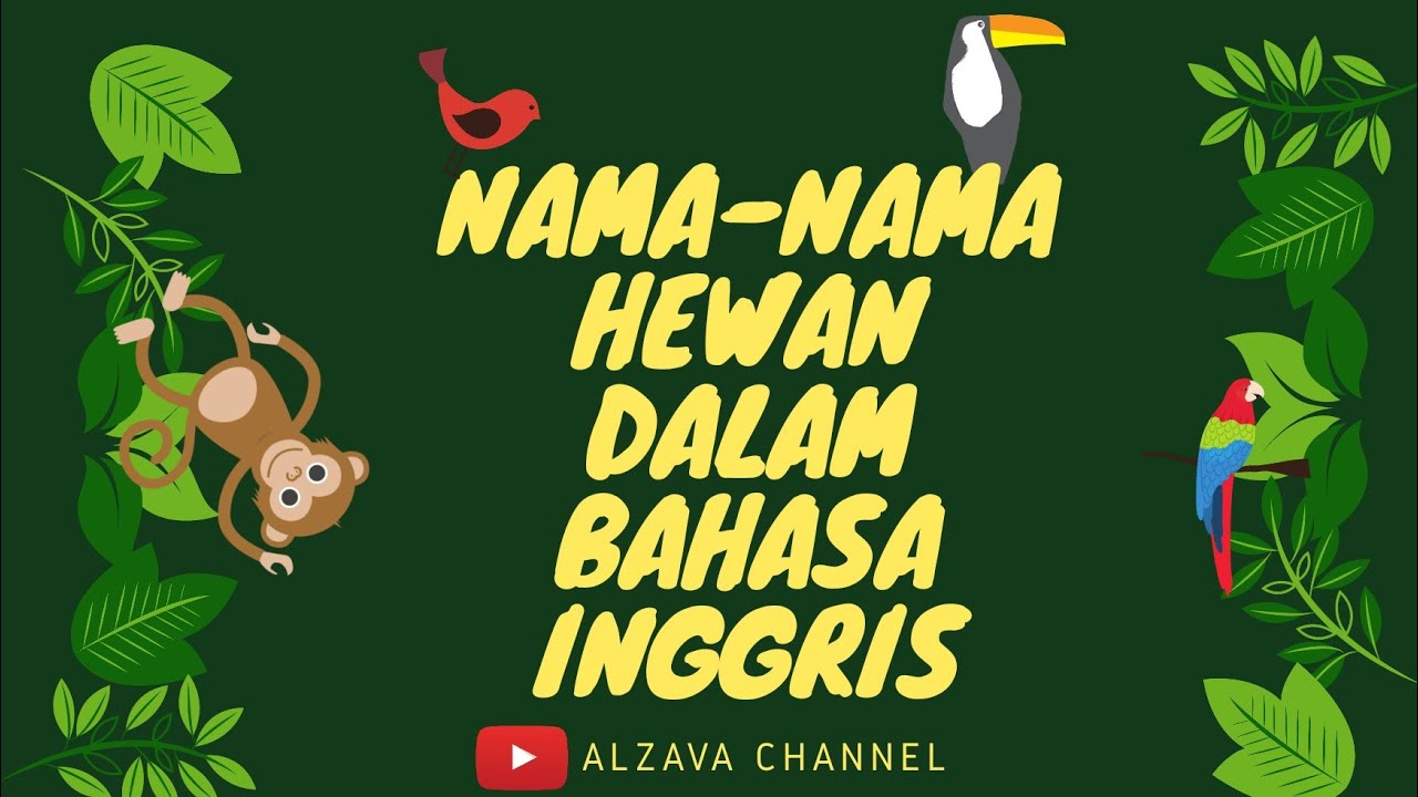 Belajar nama  nama  hewan  dalam bahasa  Indonesia  dan 