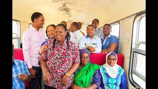 Wakuu wa Mikoa Tanzania wameyaacha magari yao wamependa Treni MORO- DSM