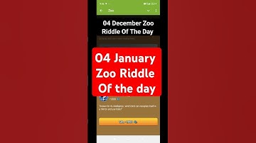 4 January zoo Riddle Of the day | Today Zoo Code #shorts #zooairdrop