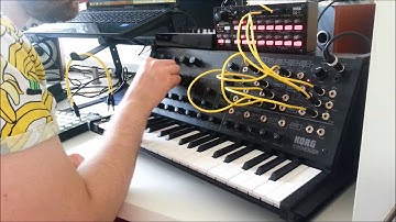 Duophonic Korg MS-20 mini with SQ-1 step sequencer