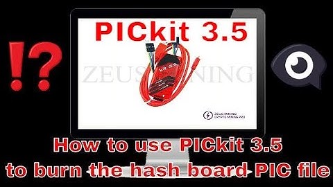 PICkit 3.5 In-Circuit Debugger Programmer to burning the hash board PIC file | Faye says