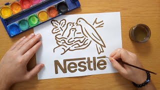 How to draw the Nestlé logo 2023