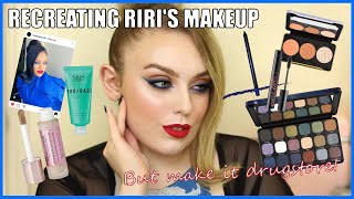 Rihanna's Blue Eyeliner Look, But Make It AFFORDABLE | Full Face Drugstore Makeup | Auroreblogs Rihanna's Blue Eyeliner Look, But Make It AFFORDABLE | Full Face Drugstore Makeup | Auroreblogs