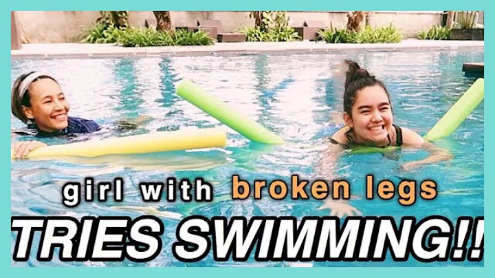 First Time Swimming, Showering, & WALKING up Stair...