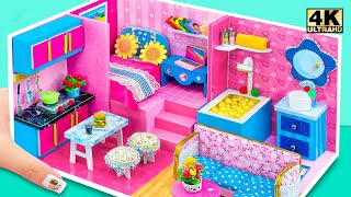 Amazing Idea Building Cutest Pink Miniature House using Cardboard for Hamster ❤️ DIY Miniature House