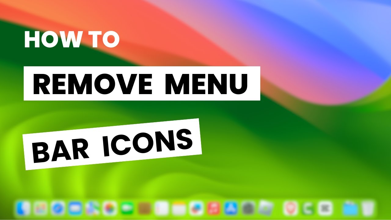 How To Remove Menu Bar Icons on a Mac - Mac OS Sequoia - YouTube