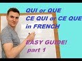 Qui or que ce qui or ce que in french part 1