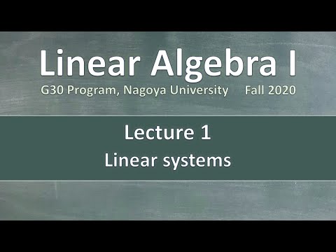 Linear Algebra 1