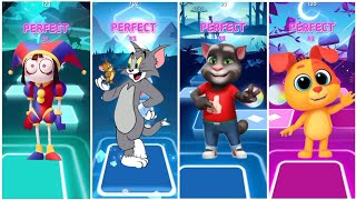 TILES HOP EDM RUSH GAMEPLAY ‼️ Digital Circus 🆚 Tom and Jerry 🆚 Talking Tom 🆚 Little Angel
