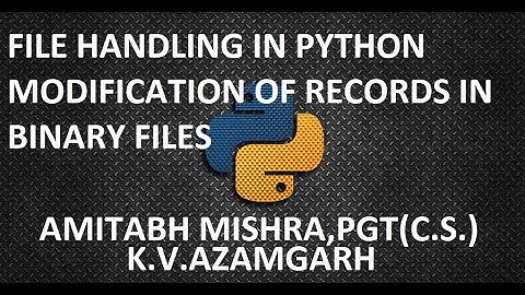 MODIFICATION IN BINARY FILE
