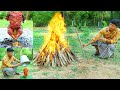 BUCKET CHICKEN MAKING | Yummy Bucket Grilled Chicken Recipe | Village Food Channel