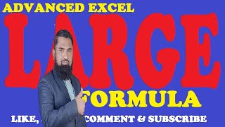 Large Function In Excel | Large Formula In Excel | Excel Tutorial