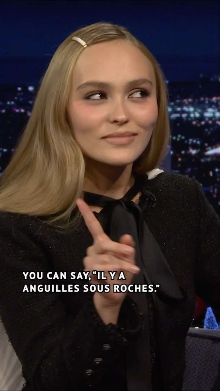 #LilyRoseDepp teaches Jimmy a popular French expression! #FallonTonight