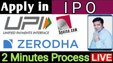 How to apply IPO through UPI online | IPO in Zerodha App | IPO in 5Paisa App (Full Tutorial)