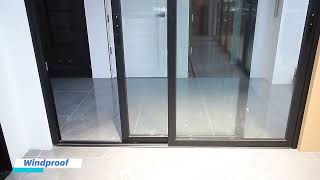 Soundproof energy saving aluminium sliding door price tempered glass patio shower glass sliding door