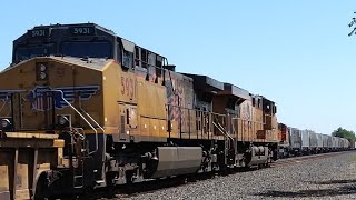 UP 7779 UP 5931 LEAD THE INPOA SOUTHBOUND INTERMODAL TRAIN WITH UP 7175 AS THE MID DPU