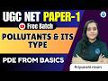 UGC NET Paper 1 PDE | Pollutants & Its Type Concept & Questions | UGC NET June 2026 PDE | JRFAdda