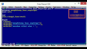 Program Menghitung Luas Segitiga FREE PASCAL