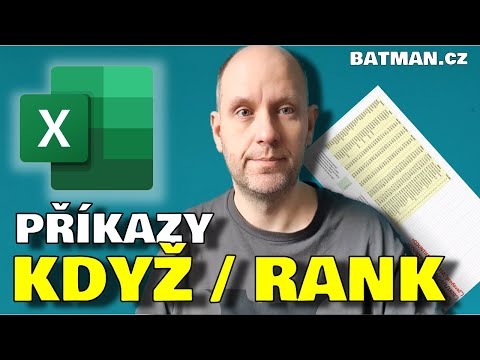 Excel – příkaz KDYŽ a RANK