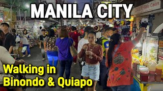 4K 🇵🇭 MANILA CITY - Walk Tour 2024 | BINONDO & QUIAPO, PHILIPPINES
