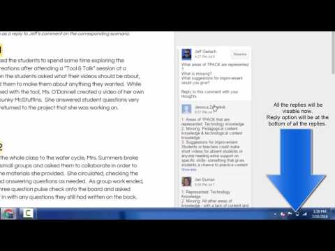 Posting reply to comment in google docs