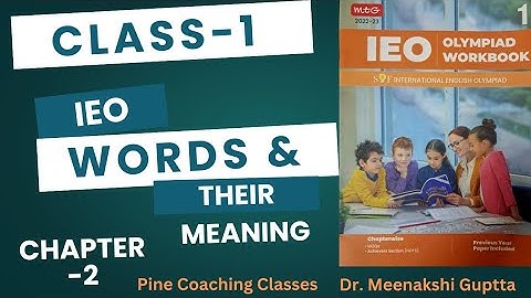 ✅️ SOF IEO Class-1 💯 Words and their meanings Chapter-2 ✳️ International English Olympiad 2025-2026