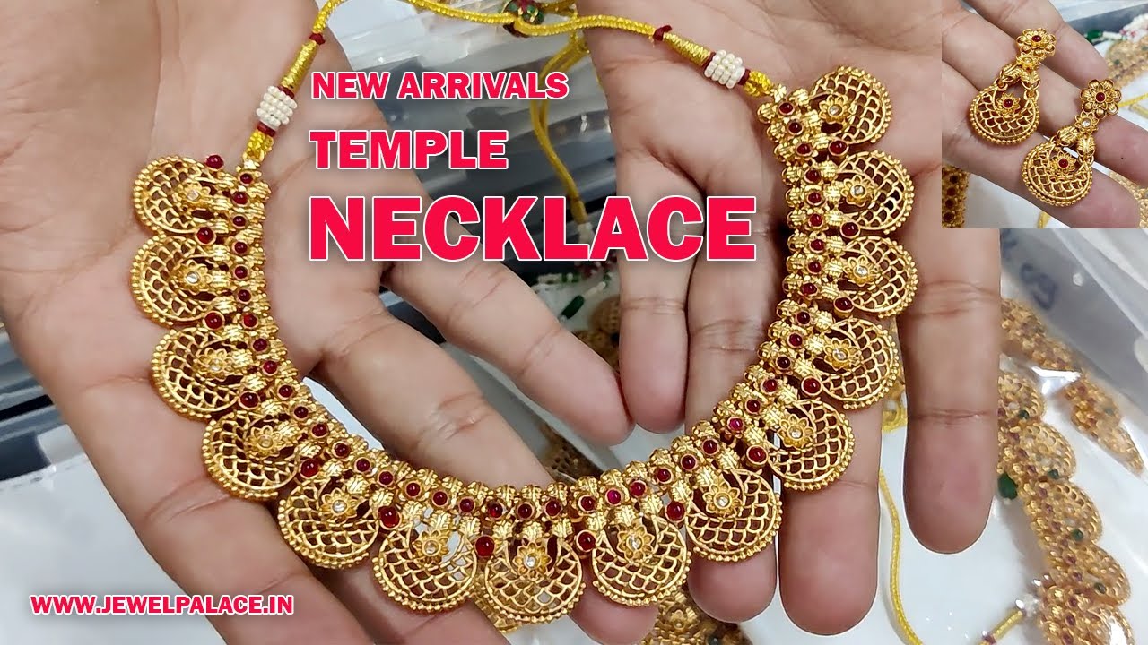 Gold Plated Temple Necklace  - TMPNK18