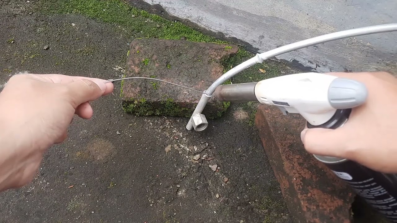 cara las alumunium menyambung pipa ac mobil